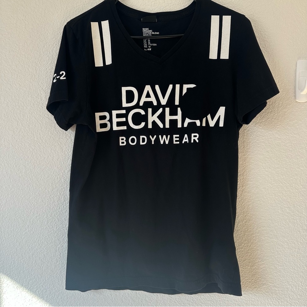David Beckham Bodywear Black T-Shirt by‎ H&M Medium